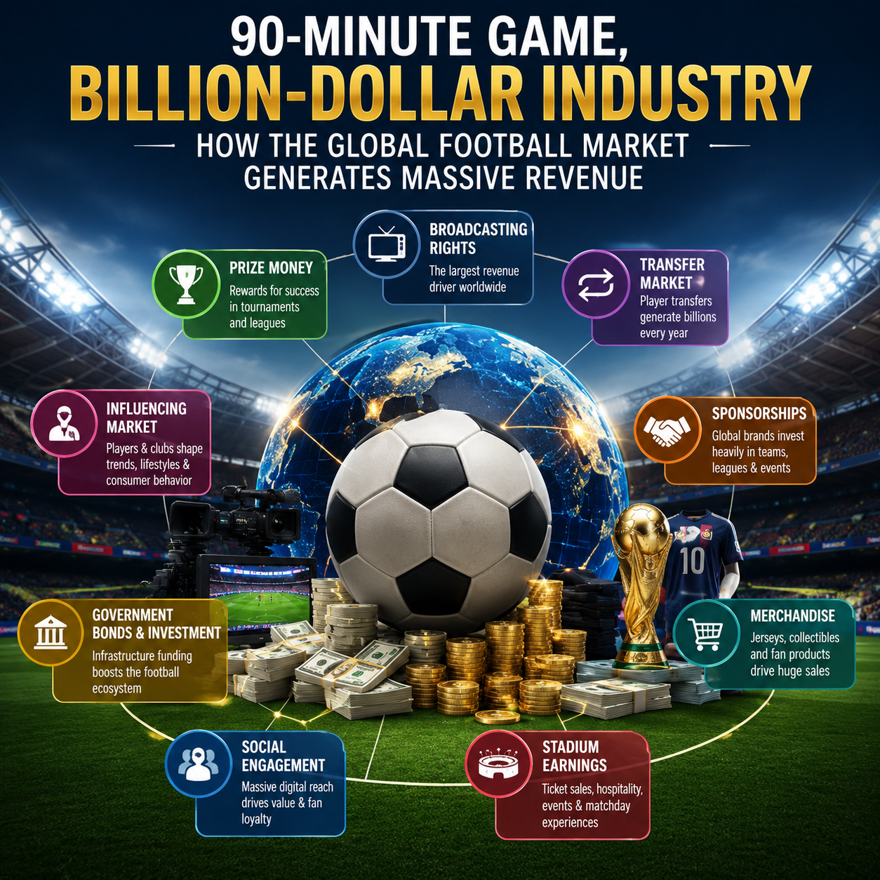 90-Minute Game, Billion-Dollar Industry: How the Global Football Market Generates Massive Revenue